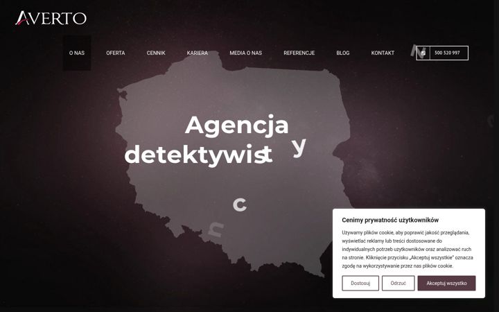Captură de ecran a detektyw-szczecin.com.pl