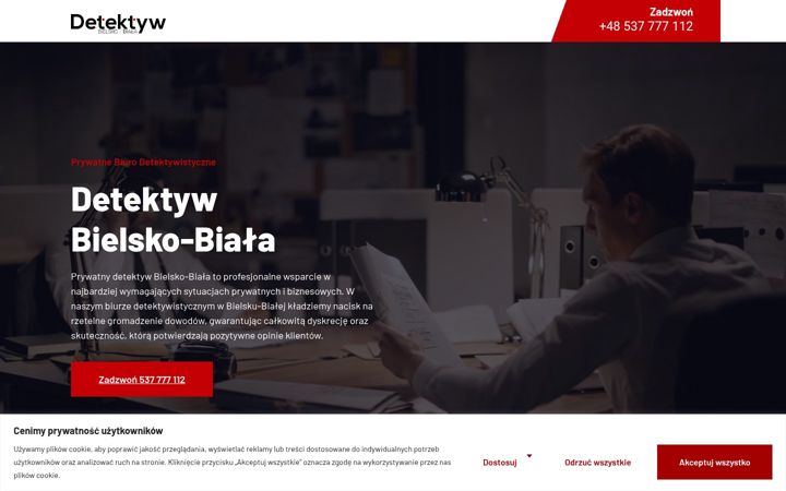 Screenshot ta' detektywbielsko.pl