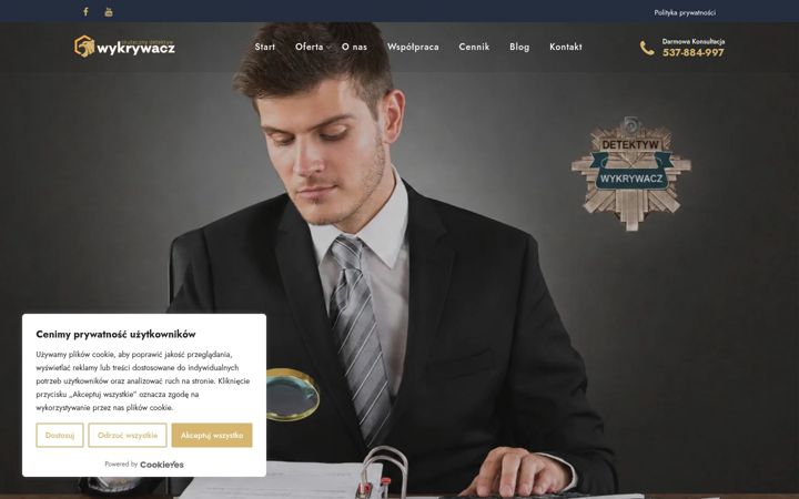Snímek obrazovky detektywwarszawa.com.pl
