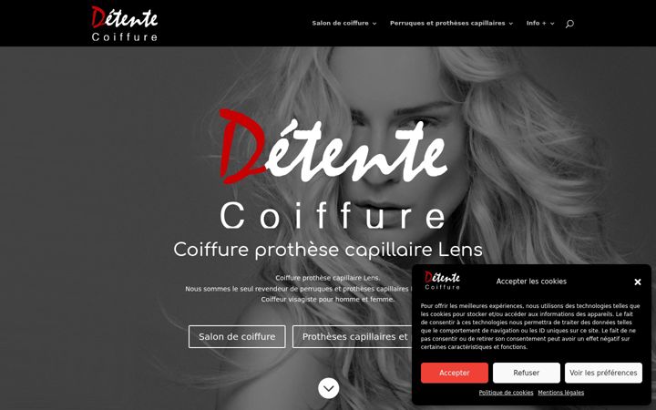 Screenshot του detente-coiffure-lens.fr