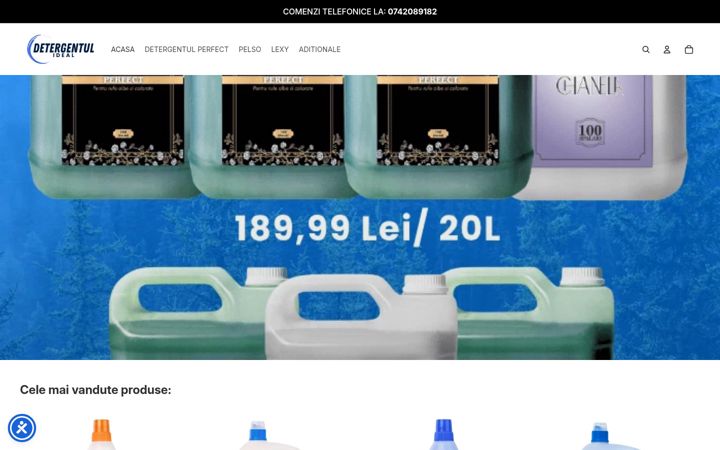 Screenshot of detergentulideal.ro