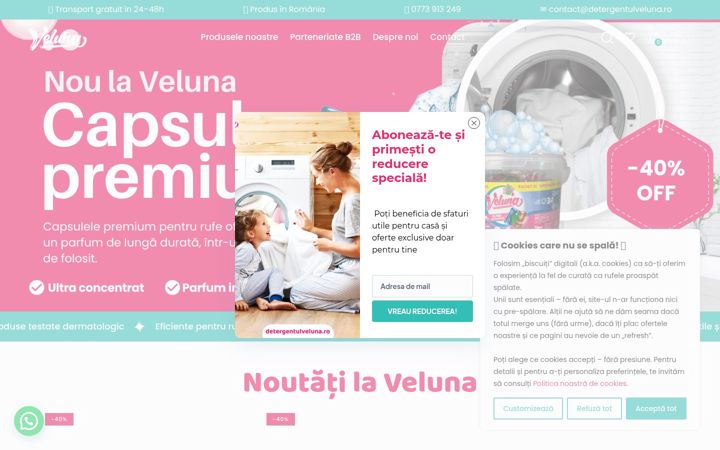 Screenshot of detergentulveluna.ro