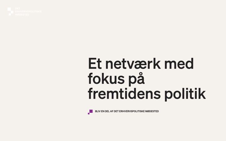 Screenshot of deterhvervspolitiskemoedested.dk