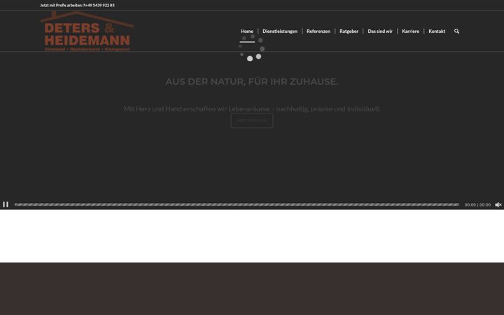 Ekrānuzņēmums no deters-zimmerei.de