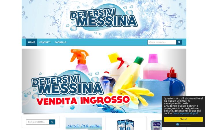 Screenshot of detersivimessina.com