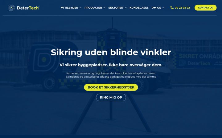 Screenshot of detertech.dk
