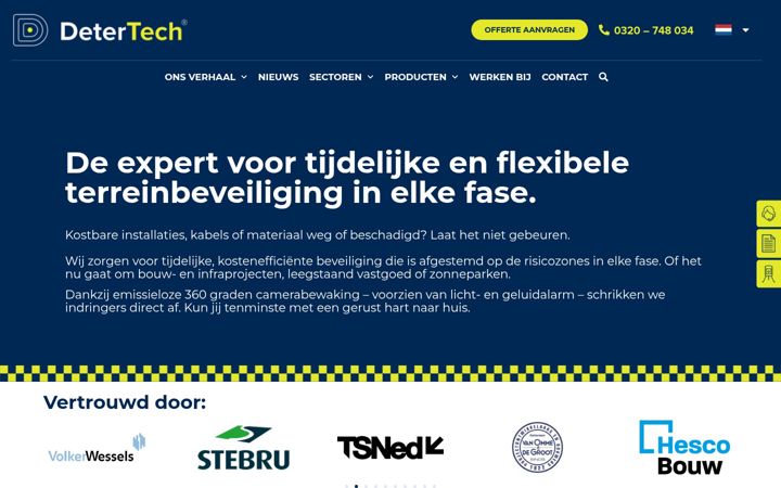 Screenshot of detertech.nl