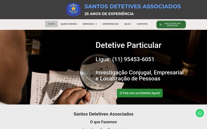 Zrzut ekranu detetivesassociados.com.br