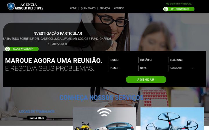 Zrzut ekranu detetivesdf.com.br