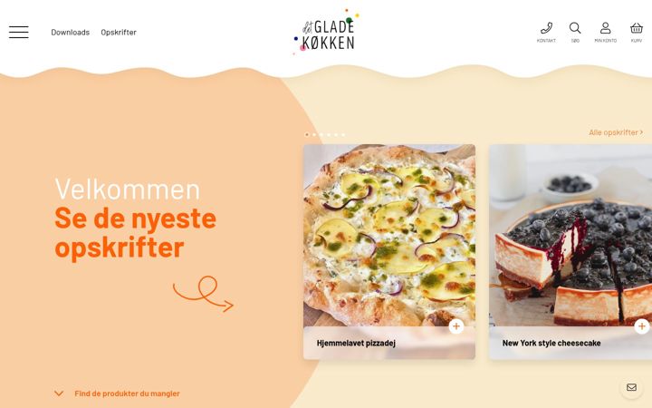 Skjermbilde av detgladekoekken.dk