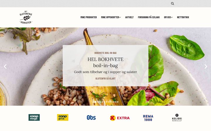 Skjermbilde av detglutenfrieverksted.no