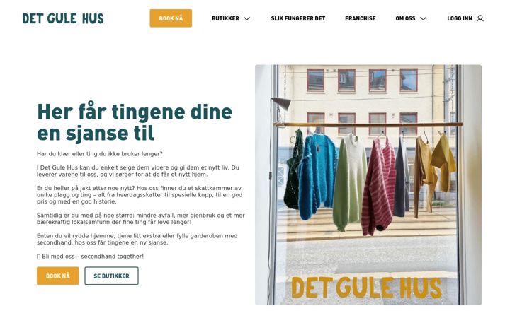 Skjermbilde av detgulehus.no