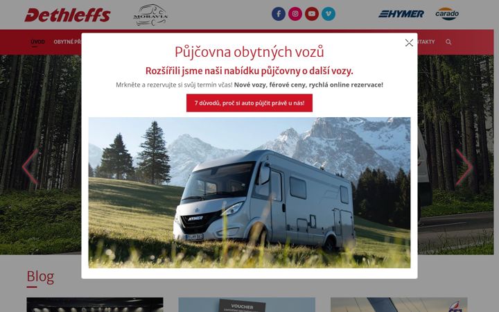 Screenshot of dethleffs-moravia.cz