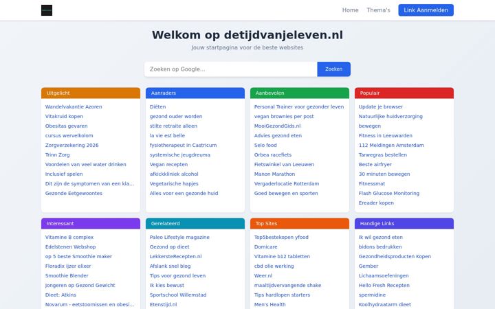 Screenshot of detijdvanjeleven.nl