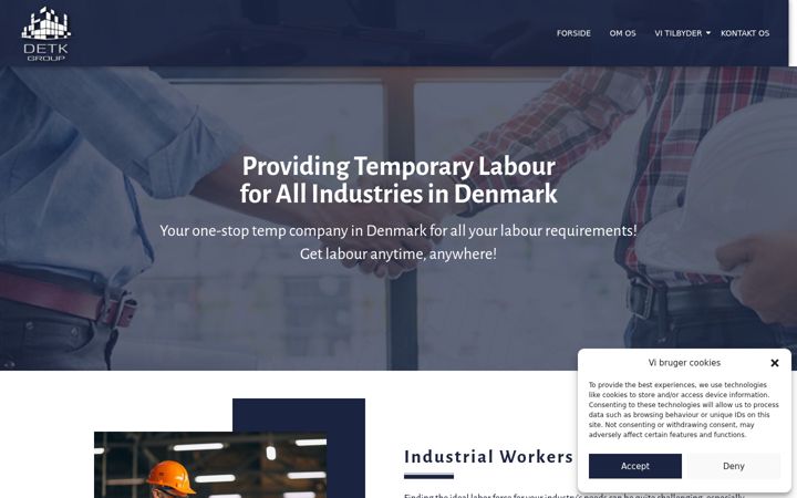Screenshot van detkgroup.dk