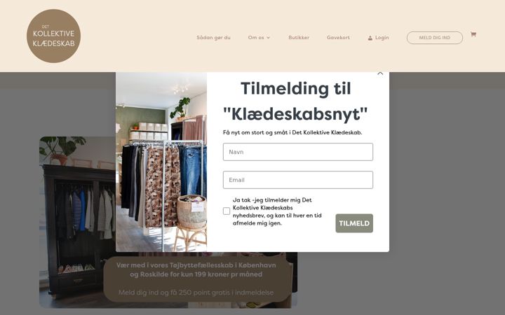 Screenshot van detkollektiveklaedeskab.dk