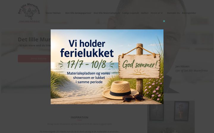 Screenshot van detlillemurerfirma.dk