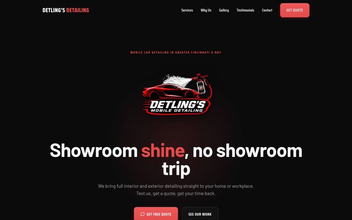Screenshot of detlingsdetailing.com