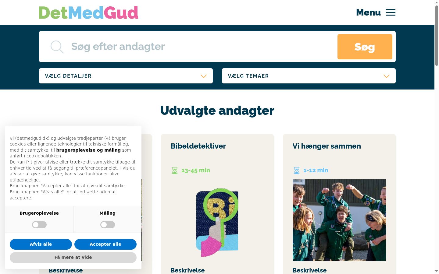 Screenshot van de toestemmingsbanner zoals getoond vóór enige interactie