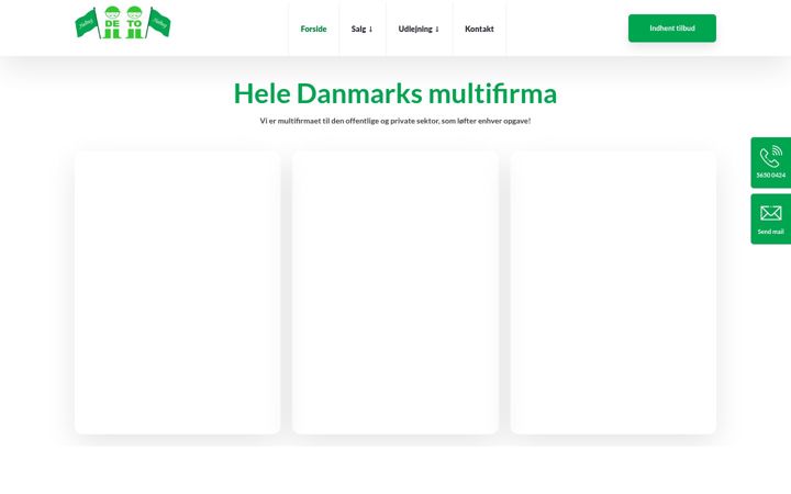 Screenshot of deto-danmark.dk