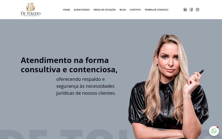 Screenshot of detoledoadvocacia.com