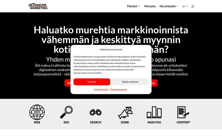 Screenshot di detonator.fi