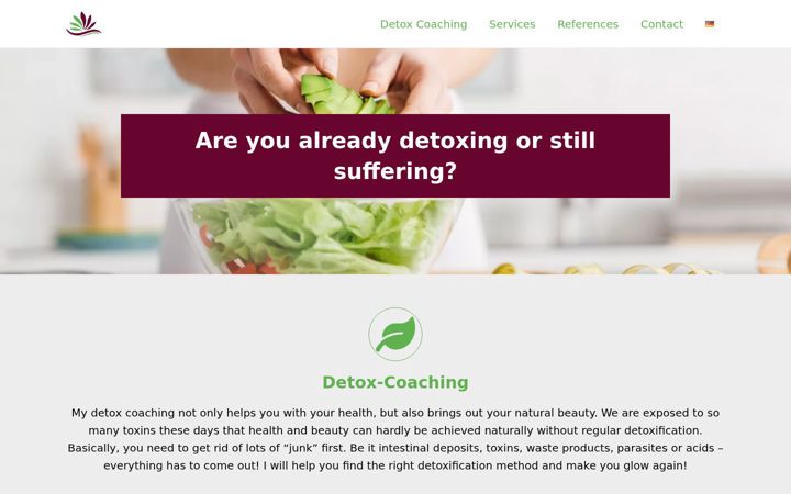 Screenshot of detox-coaching.com