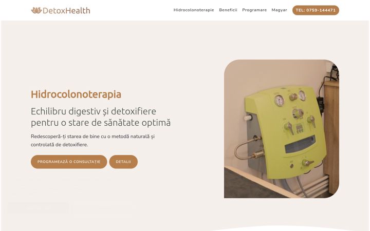 Screenshot of detoxhealth.ro
