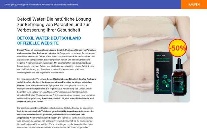 Screenshot stránky detoxilwaterdeutschland.com