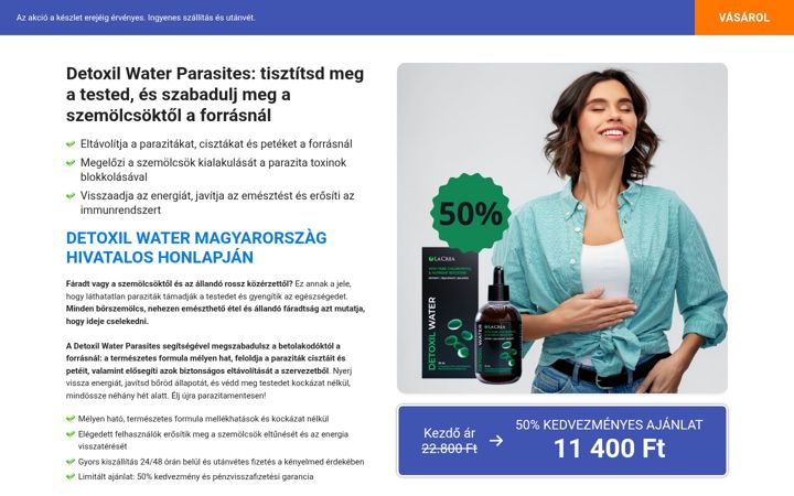 Screenshot of detoxilwatermagyarorszag.com