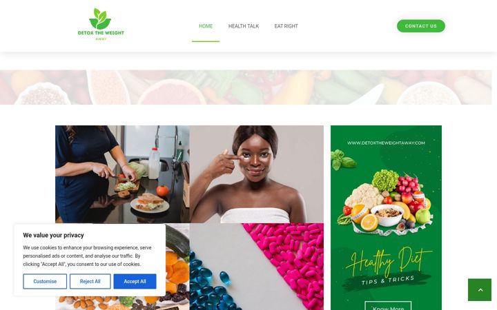 Screenshot of detoxtheweightaway.com
