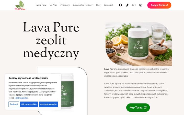 Screenshot ta' detoxtime.pl