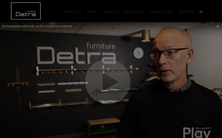 Screenshot of detra.se