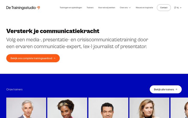 Screenshot of detrainingsstudio.nl