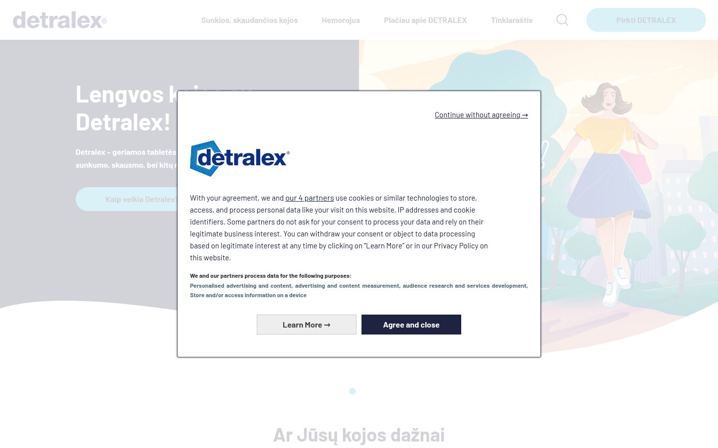 Screenshot tal-banner tal-kunsens muri qabel kwalunkwe interazzjoni