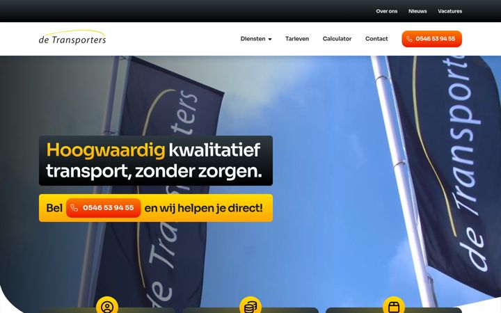 Screenshot of detransporters.nl