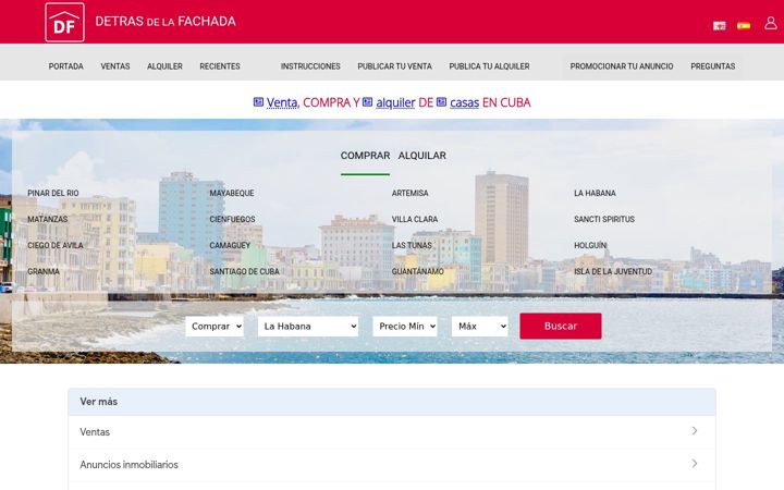 Screenshot of detrasdelafachada.com