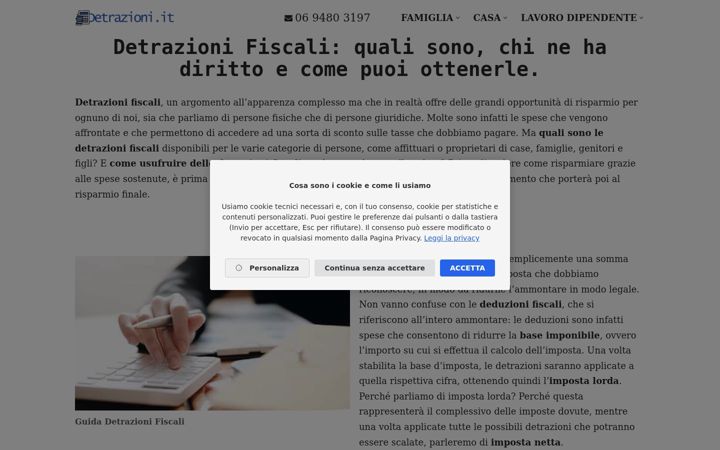 Screenshot of detrazioni.it