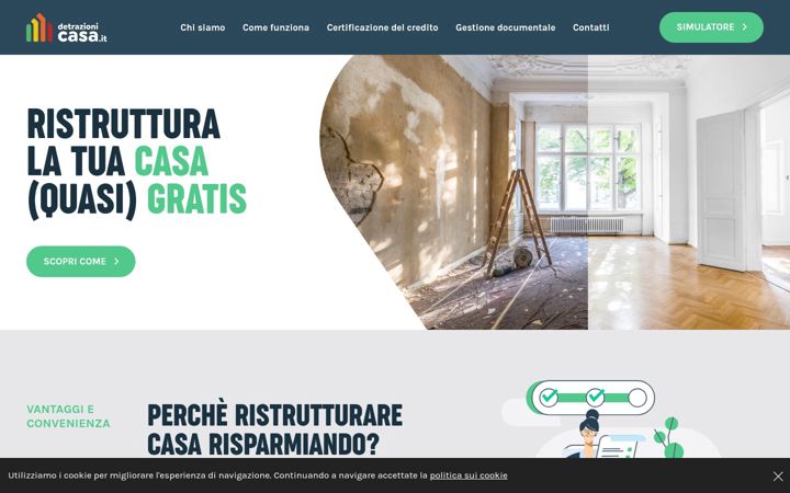 Screenshot of detrazionicasa.it