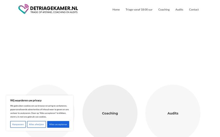 Screenshot of detriagekamer.nl