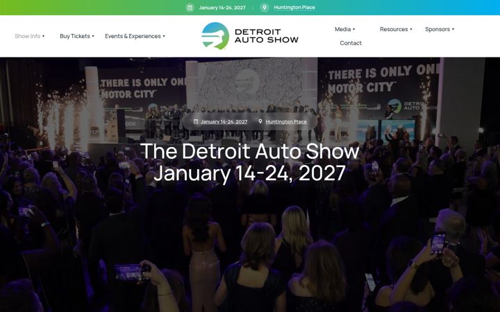 Screenshot of detroitautoshow.com