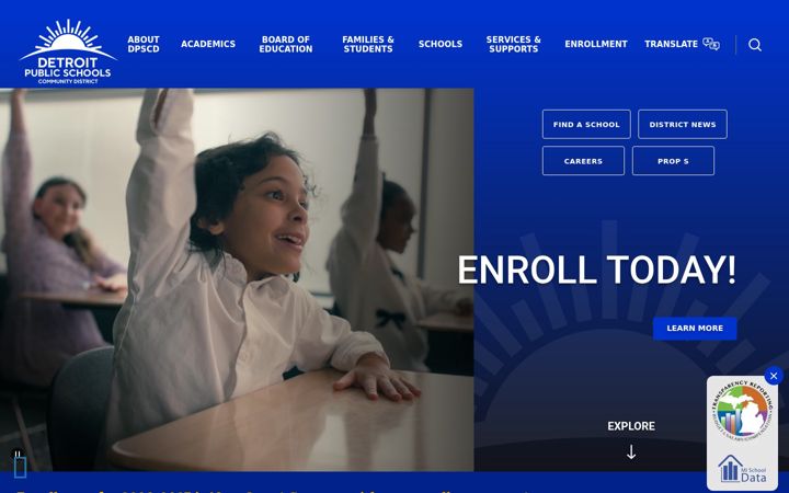 Screenshot of detroitk12.org