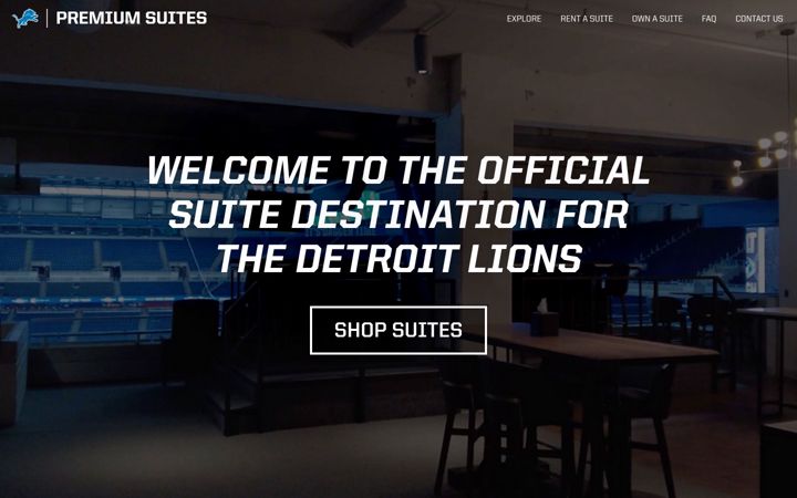 Screenshot stránky detroitlionssuites.com