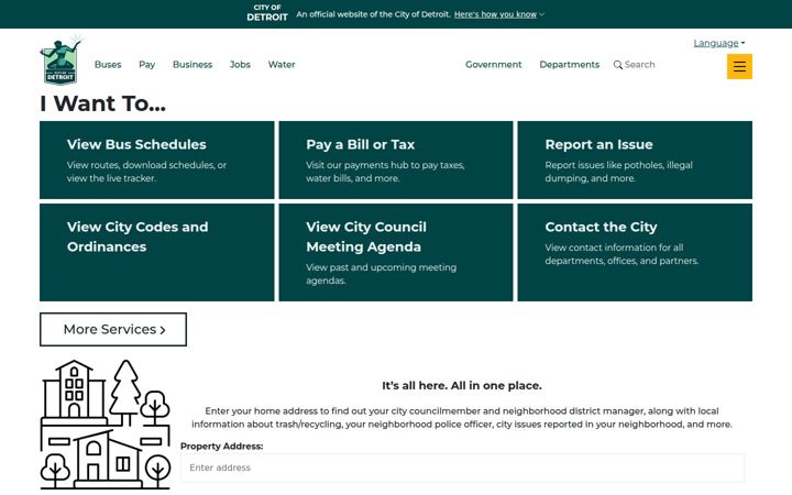 Screenshot of detroitmi.gov