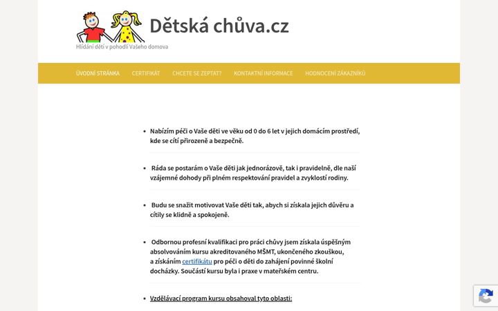 Screenshot of detska-chuva.cz