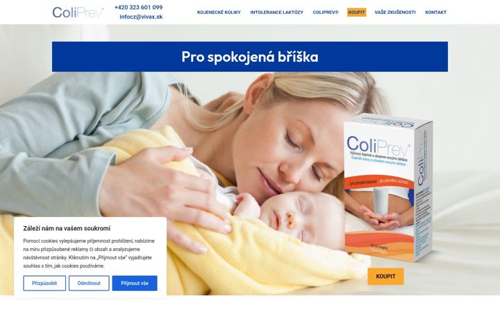Skærmbillede af detskekoliky.cz