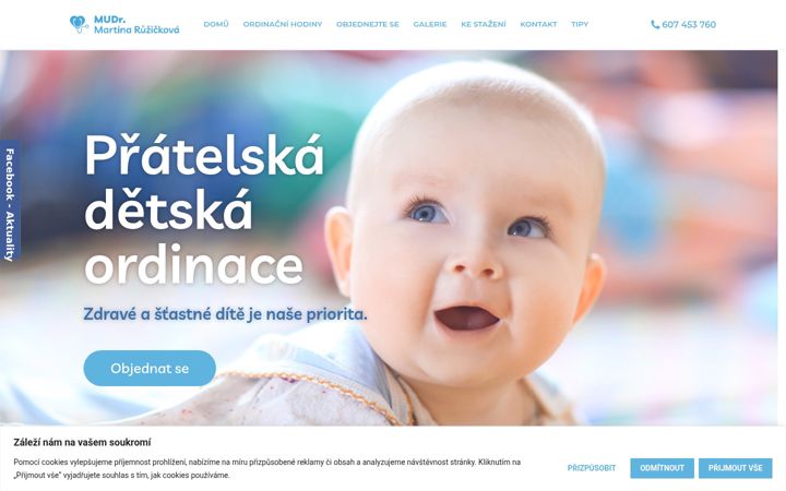 Skærmbillede af detsky-lekar-ruzickova.cz