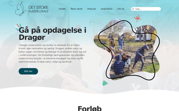 Screenshot van detstoreklasselokale.dk