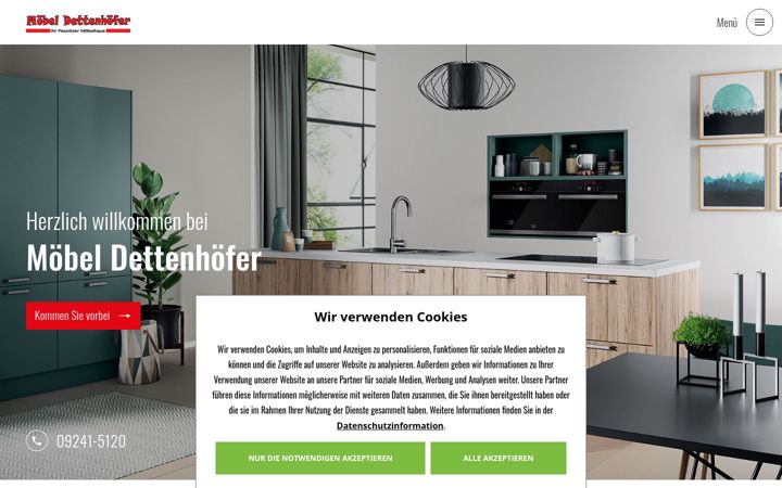 Posnetek zaslona dettenhoefer.de