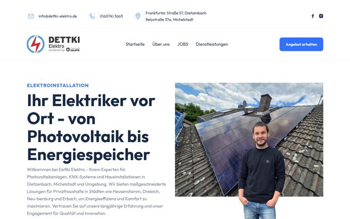 Screenshot of dettki-elektro.de
